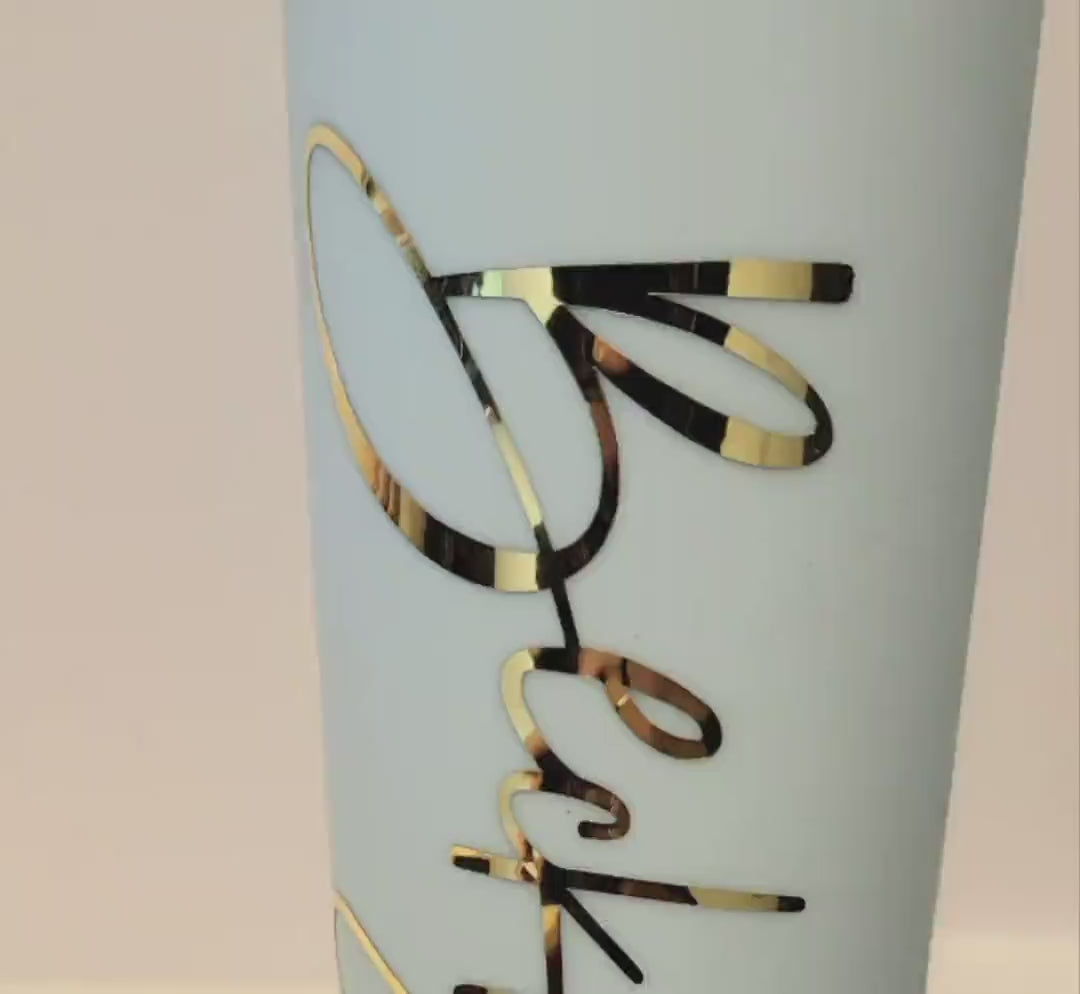 Personalized Tumbler with Lid and Straw