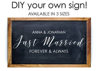 Thumbnail for Personalized Just Married Getaway Car Sign Decal