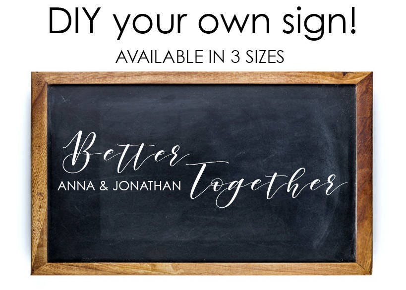 Personalized Better Together Getaway Car Sign Decal