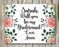 Thumbnail for Floral Bridesmaid Proposal Gift Puzzle, Will You Be My Bridesmaid Puzzle Ask Bridesmaid Gift be My Bridesmaid Proposal junior -PZL5SUB