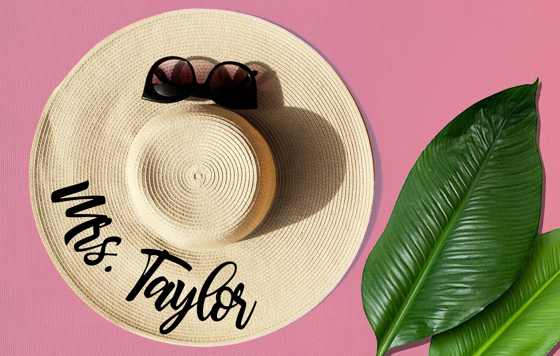 Mrs Floppy Hat Custom Floppy Hat Floppy Sun Hat Newly Engaged Gift Mrs Beach Hat Honeymoon Beach Hat Personalized Bride Gift straw - FH27HTV