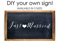 Thumbnail for Just Married Getaway Car Sign Decal