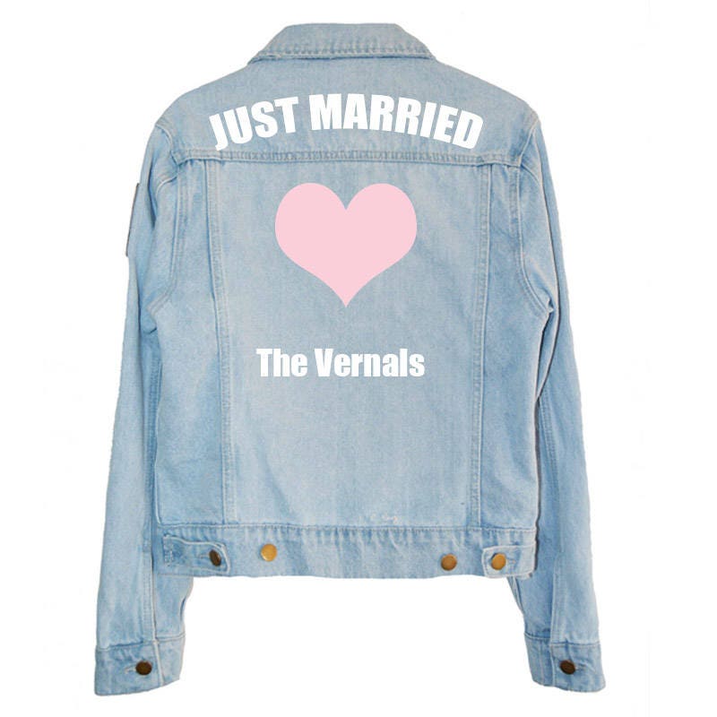 Custom just married Iron on Heat Transfer