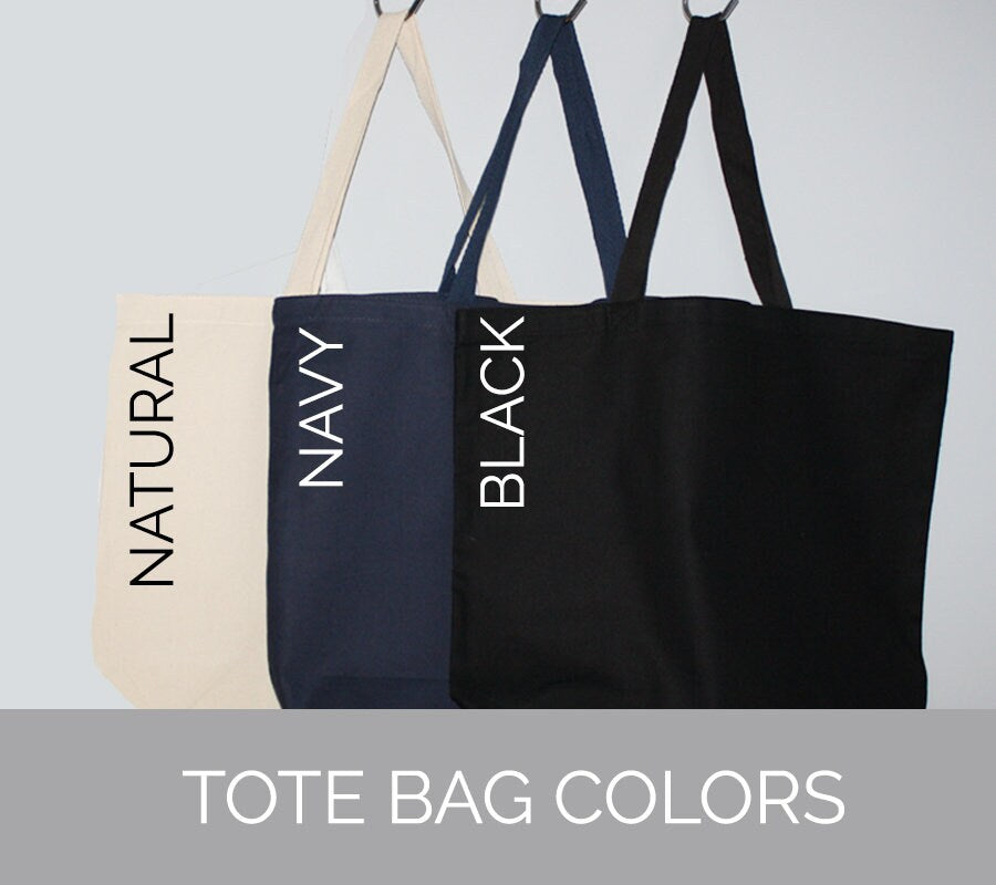 set of 6 7 8 9 personalized canvas bridesmaid Tote bags Custom Bridal Party favors bag bridal shower favors rose gold navy black -LTB3CHTV