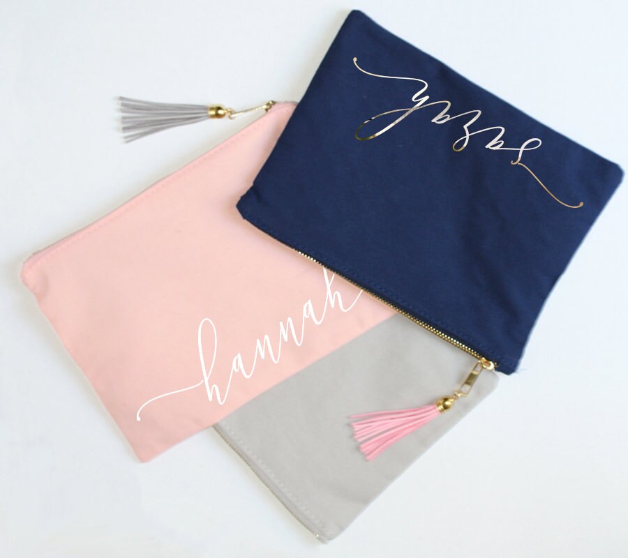 Personalized makeup bag with custom name