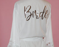 Thumbnail for Personalized Bridesmaid cotton lace robe