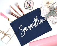 Thumbnail for Personalized makeup bag with tassel set of 6 7 8 custom cosmetic bag toiletry monogram bridal bag wedding bridesmaid travel pouch -CMB6CHTV