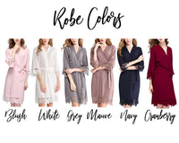 Thumbnail for Bridesmaid robes Set of 6 7 8 9 getting ready Robes cotton Lace Bridal Robe mother of the bride groom maid of honor bridesmaid gifts -RB5HTV