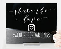 Thumbnail for Share the Love Hashtag Acrylic Sign For Wedding Clear wedding Hashtag Sign Acrylic Sign For Wedding Instagram Sign Wedding Lucite - RS6AS