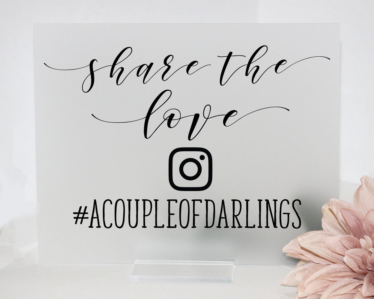 Share the Love Hashtag Acrylic Sign For Wedding Clear wedding Hashtag Sign Acrylic Sign For Wedding Instagram Sign Wedding Lucite - RS6AS
