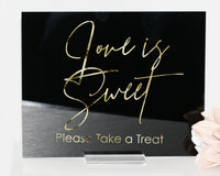 Thumbnail for Love is Sweet Please Take a Treat acrylic sign acrylic wedding sign acrylic signs custom dessert table sign favors  clear lucite - RS26AS
