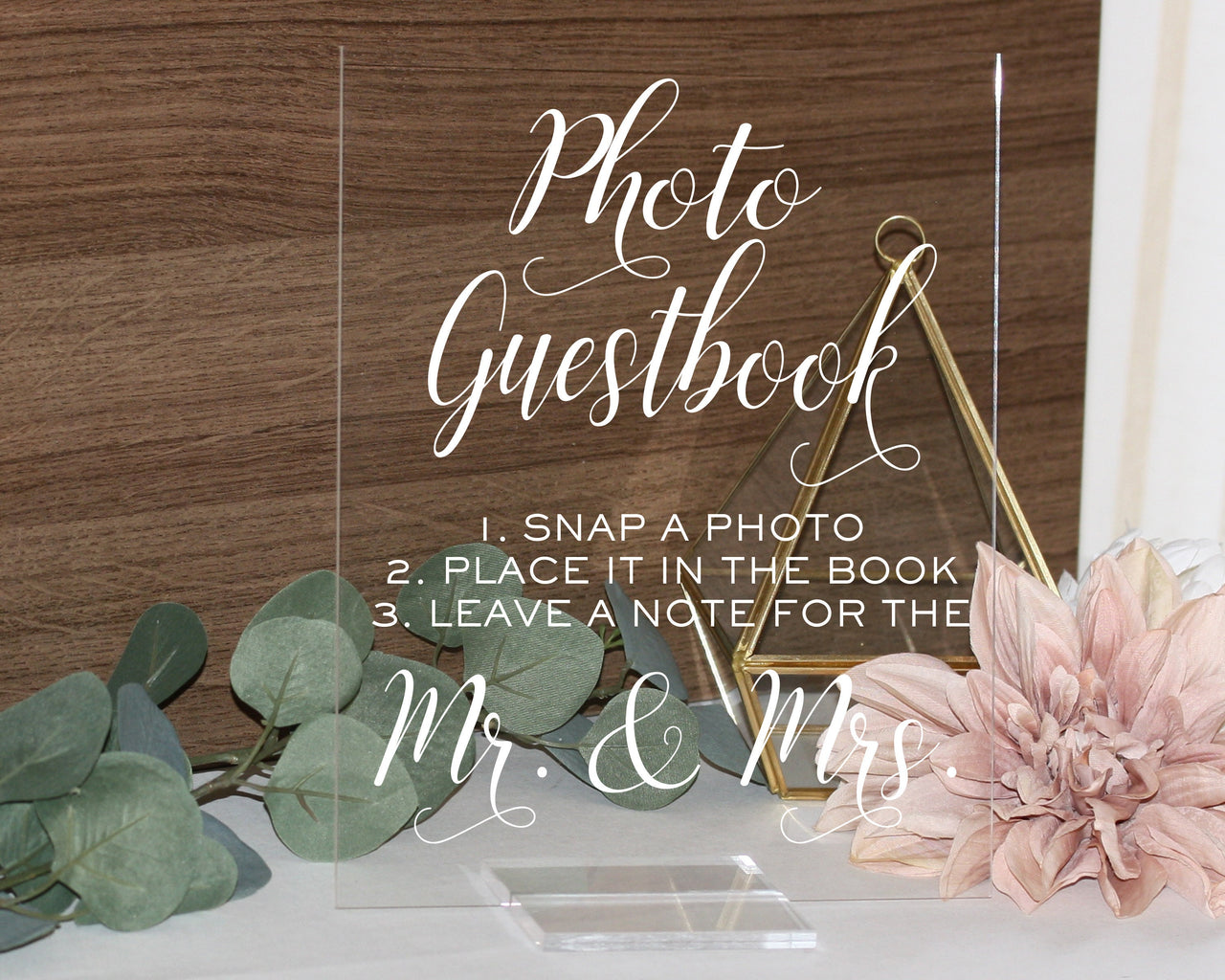 Photo Guestbook Sign, Instant Photo Guestbook Sign, Photo booth Guest book Sign, Acrylic Guestbook Sign, Minimalist Wedding - RS25AM