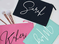 Thumbnail for Set of 5 6 7 8 YOU CHOSE QTY Personalized makeup bag Bridesmaid gifts Bridal shower