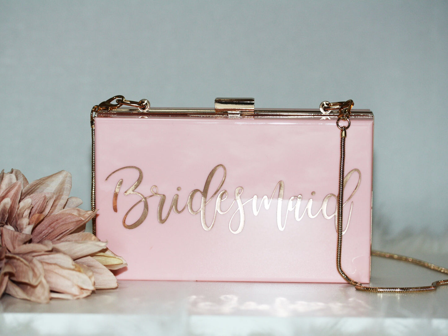 Personalized Acrylic Clutch for Bride