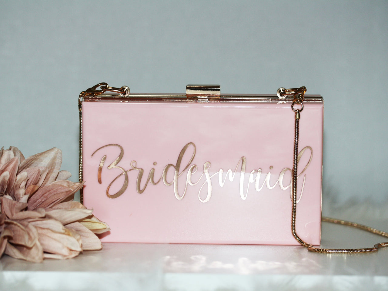 Personalized Acrylic Clutch for Bride