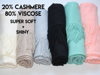 Thumbnail for Cashmere blend bridesmaid pashmina with personalized band spring shawl fall scarf winter wedding favor bridesmaid proposal bridal party gift
