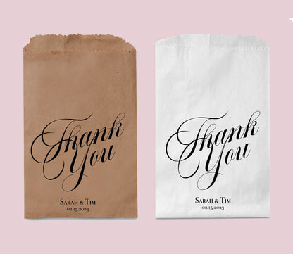 Thank You bags, Wedding Favor Bags, Personalized Treat Bags, Candy Bar Bags, Goodie Bags