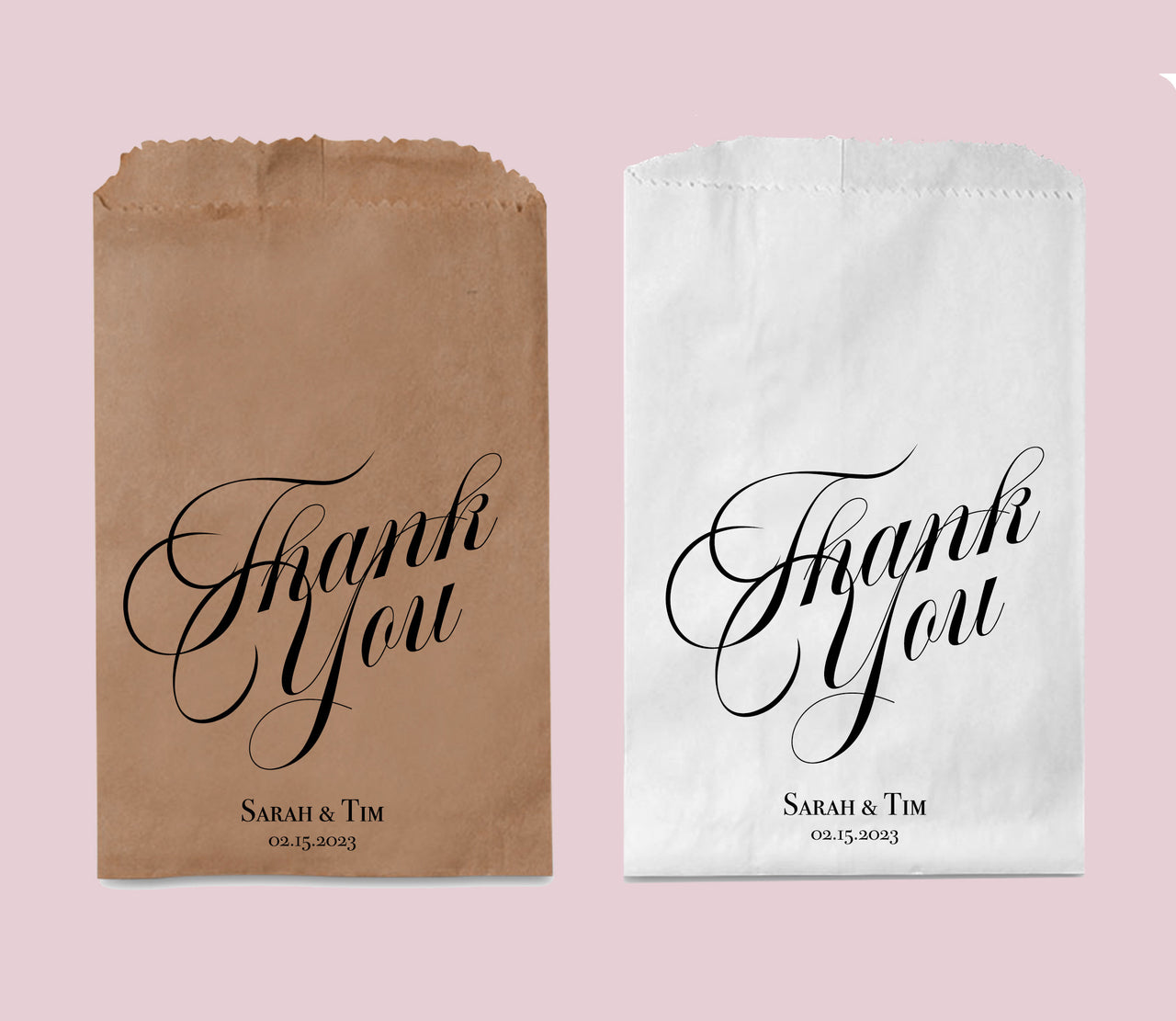 Thank You bags, Wedding Favor Bags, Personalized Treat Bags, Candy Bar Bags, Goodie Bags
