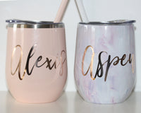 Thumbnail for Personalized gifts Wine Tumbler with lid and straw bridesmaids gifts proposal box bachelorette party set of 5 6 7 8 9 + get bulk discount