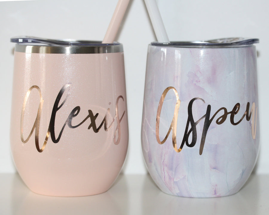 Personalized gifts Wine Tumbler with lid and straw bridesmaids gifts proposal box bachelorette party set of 5 6 7 8 9 + get bulk discount