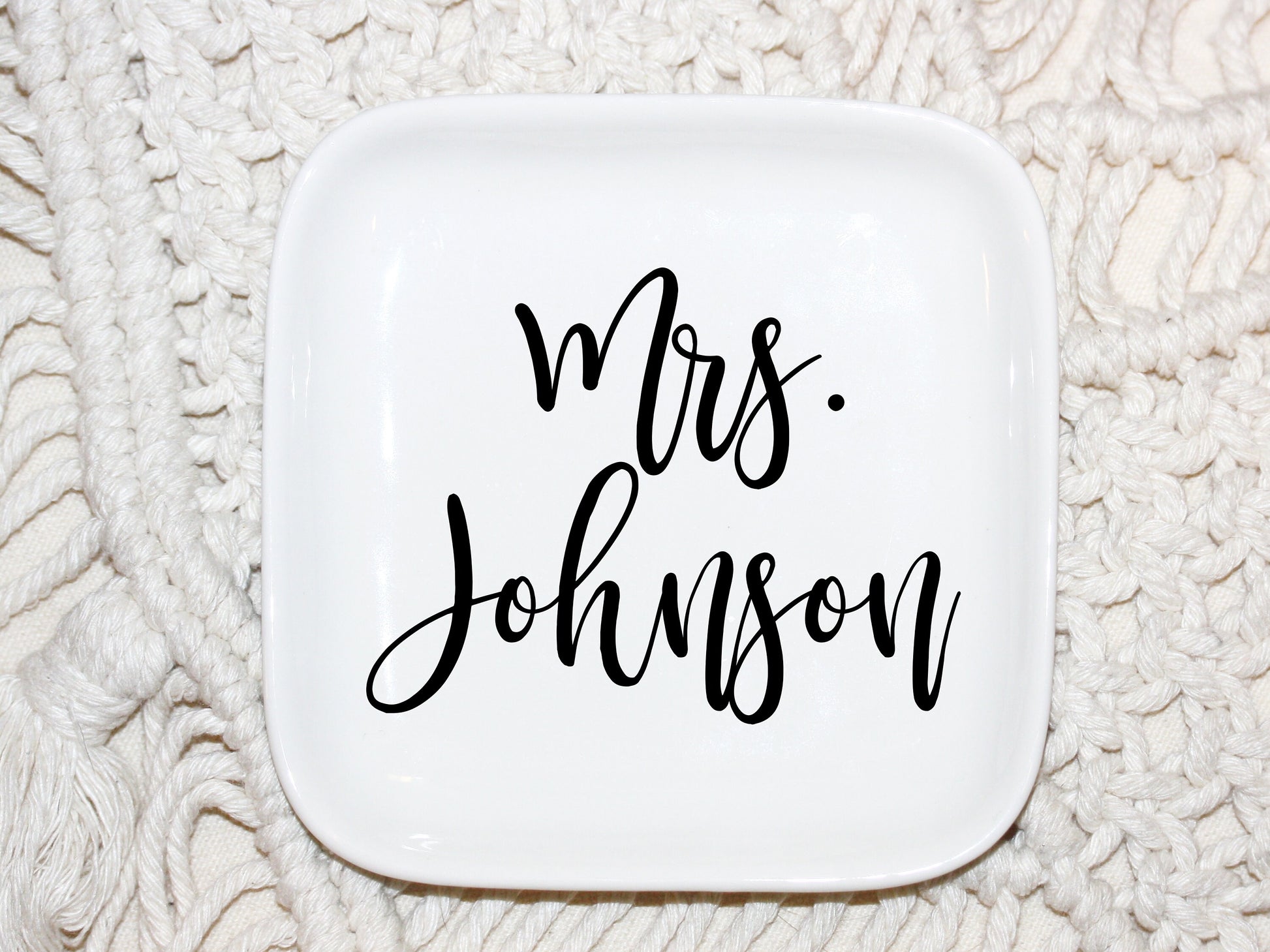 Personalized Mrs Ring Dish