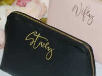 Thumbnail for Personalized Vegan Leather make up bag