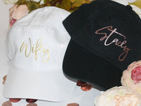 Thumbnail for Personalized soft top baseball hat for bride and bridesmaids