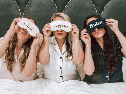 Bride Getting Ready Pj Short Set and matching sleep mask