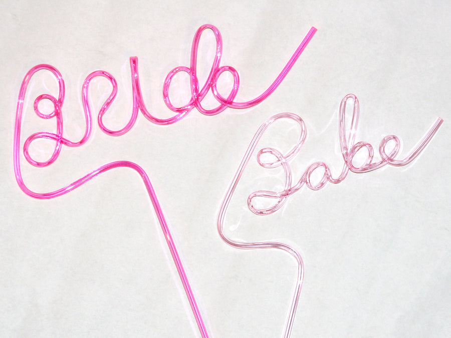 XL Bride + Babe =+ Diamond Bachelorette Party Straws