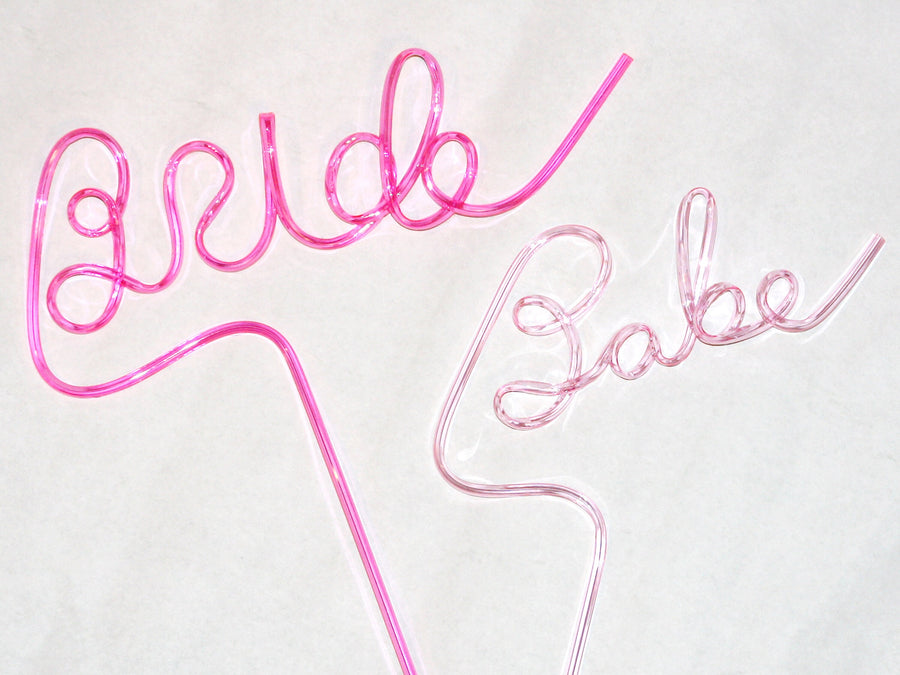 XL Bride + Babe Bachelorette Party Straws