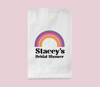 Thumbnail for Retro Rainbow Bridal Shower Paper Favor Bags