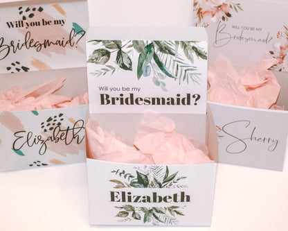 Personalized Bridesmaid Proposal Gift Box Set with Robe