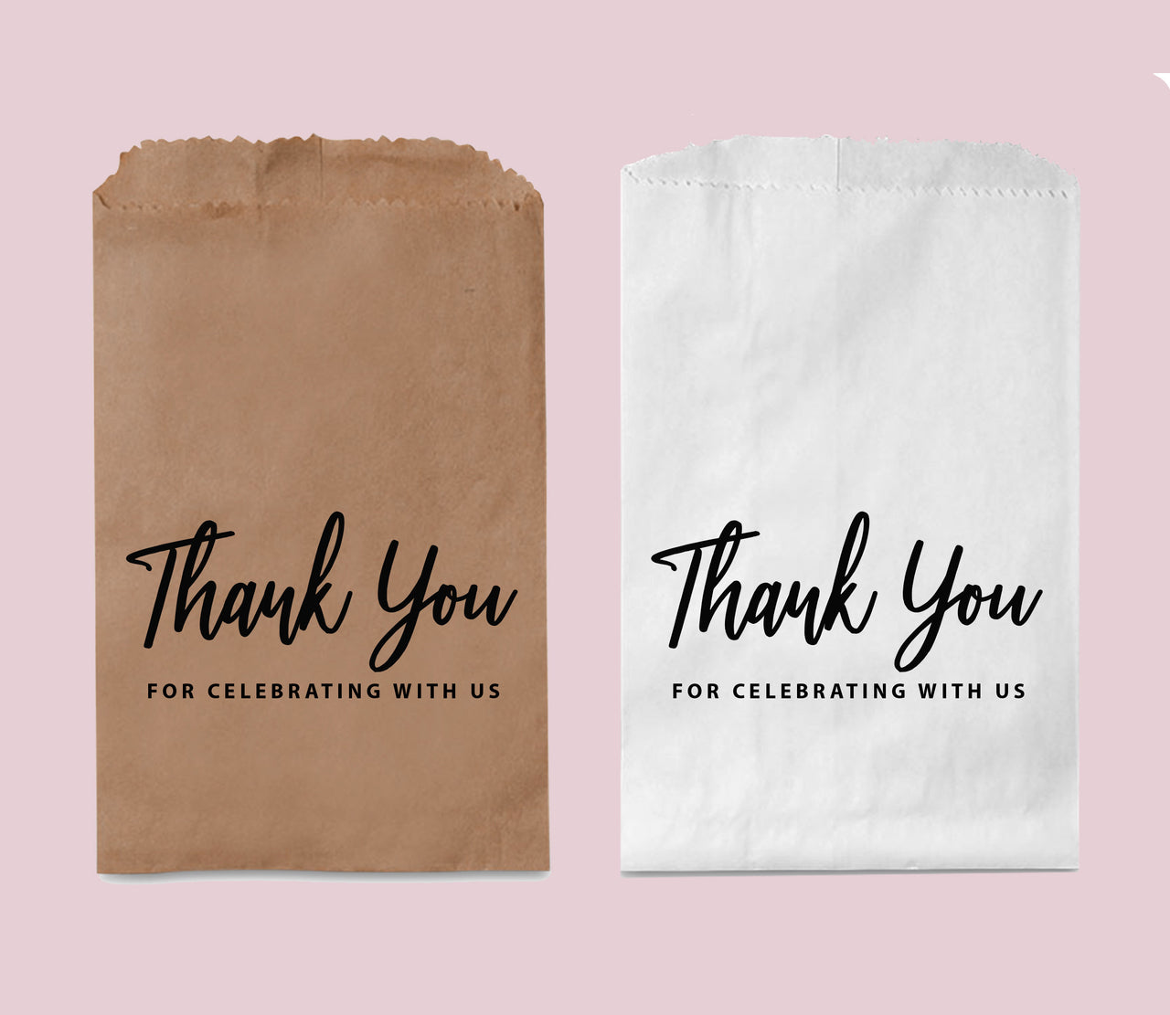 Wedding Favor Bags, Personalized Thank You Paper Bags, Treat Bag, Candy Bar Bag, Goodie Bags