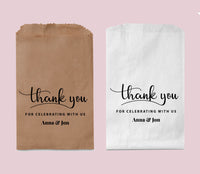 Thumbnail for Wedding Favor Bags, Personalized Thank You Paper Bags, Treat Bag, Candy Bar Bag, Goodie Bags
