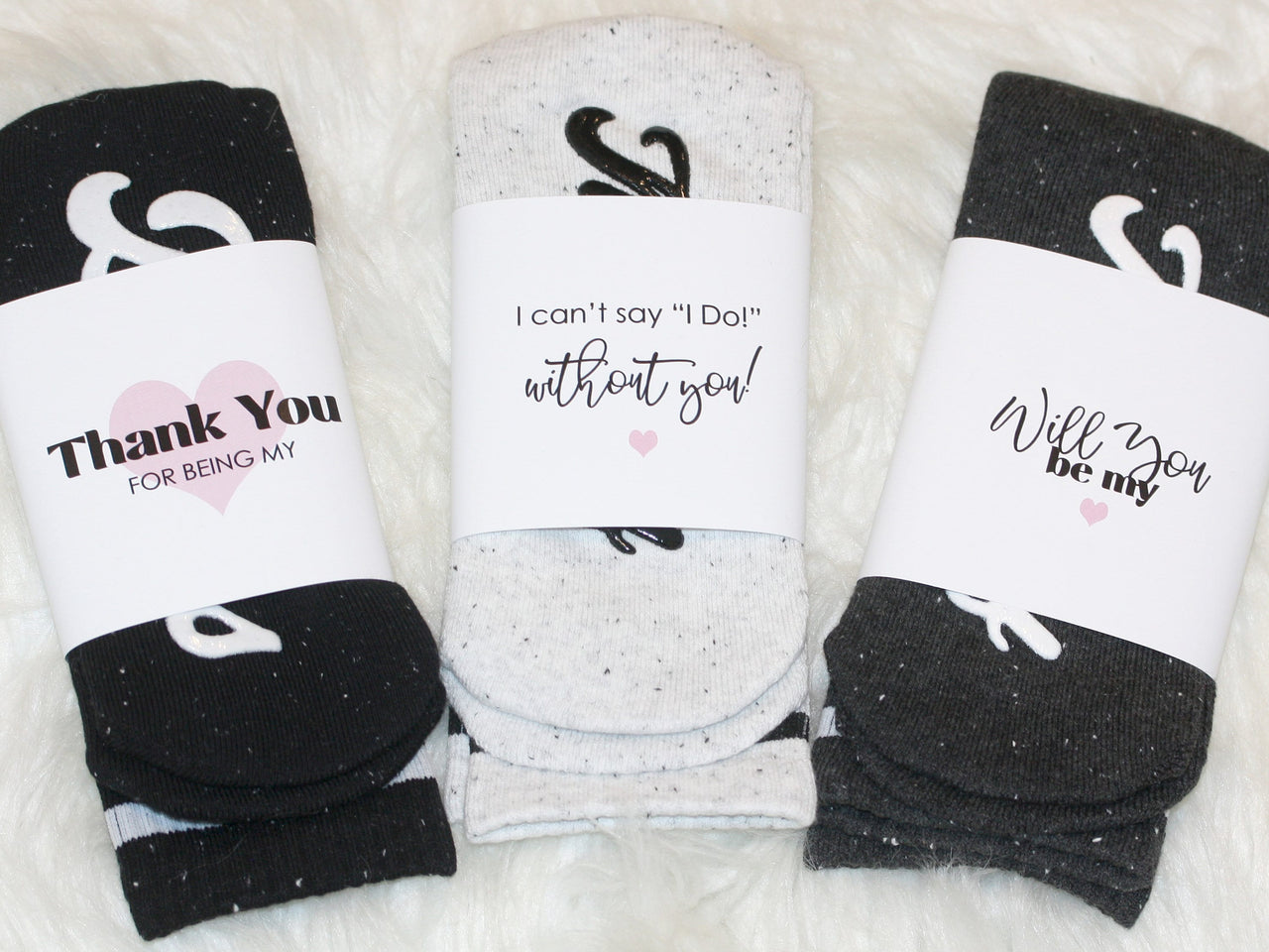 Bridesmaid Socks with grippy print