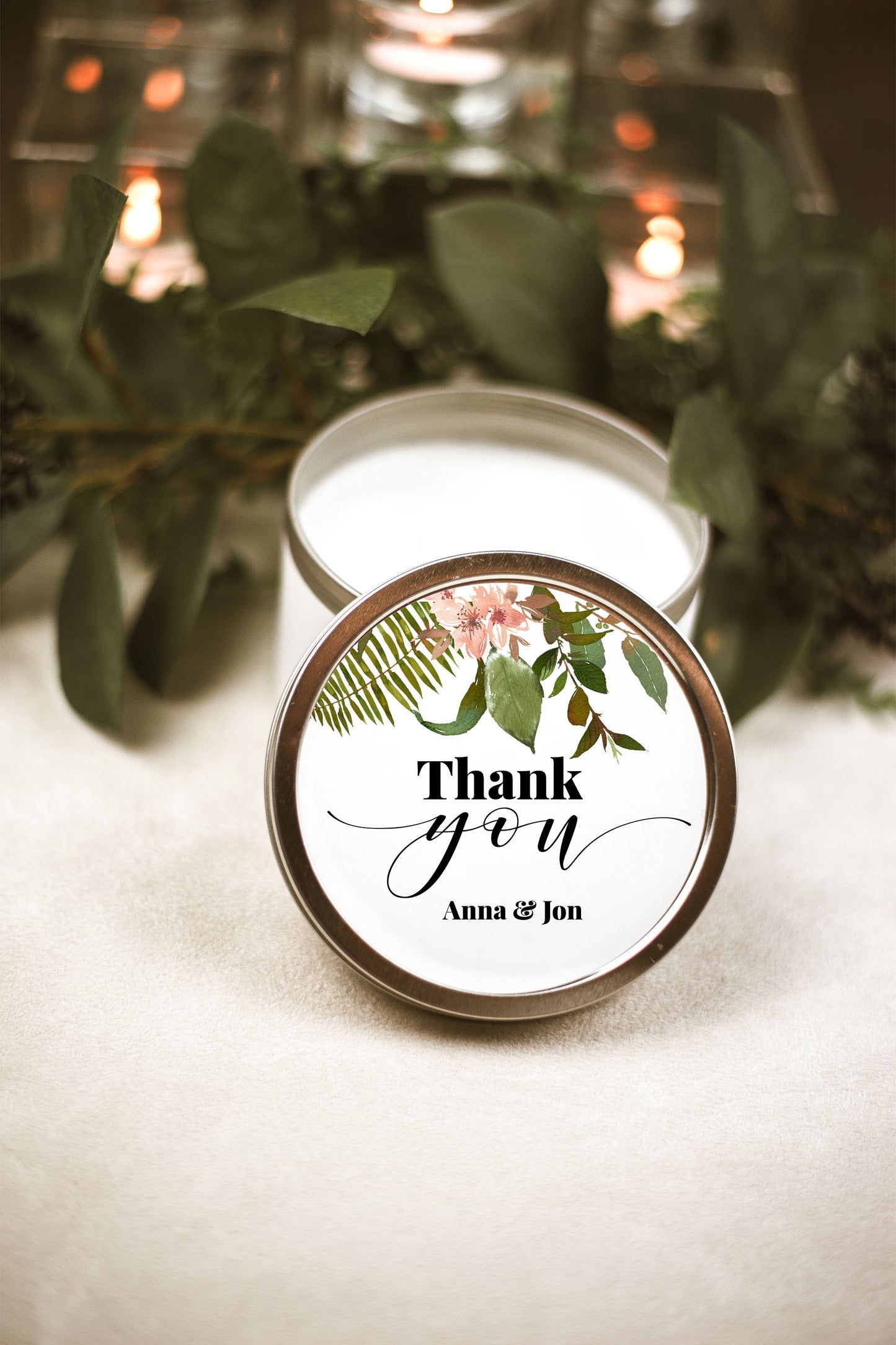 Eucalyptus Wedding Thank you Favor Labels