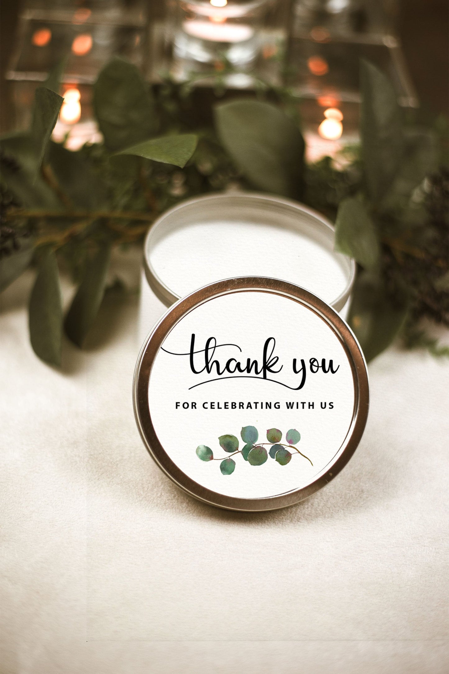 Eucalyptus Wedding Thank you Favor Labels