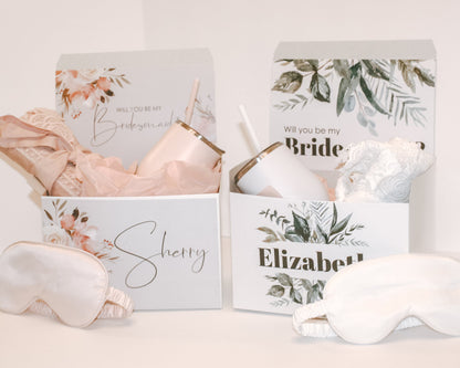 Personalized Bridesmaid Proposal Gift Box Set with Robe