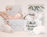 Thumbnail for Personalized Bridesmaid Proposal Gift Box Set with Robe, Sleepmask, Wine Tumbler and custom gift box, Self Care Gift Box Set for her