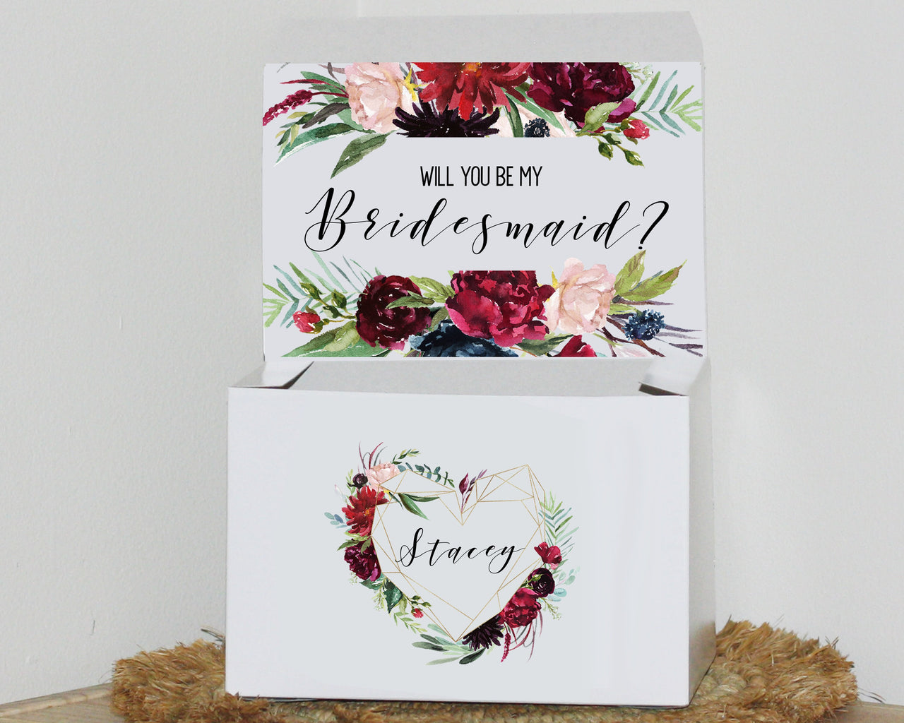 Bridesmaid Proposal floral Gift Box