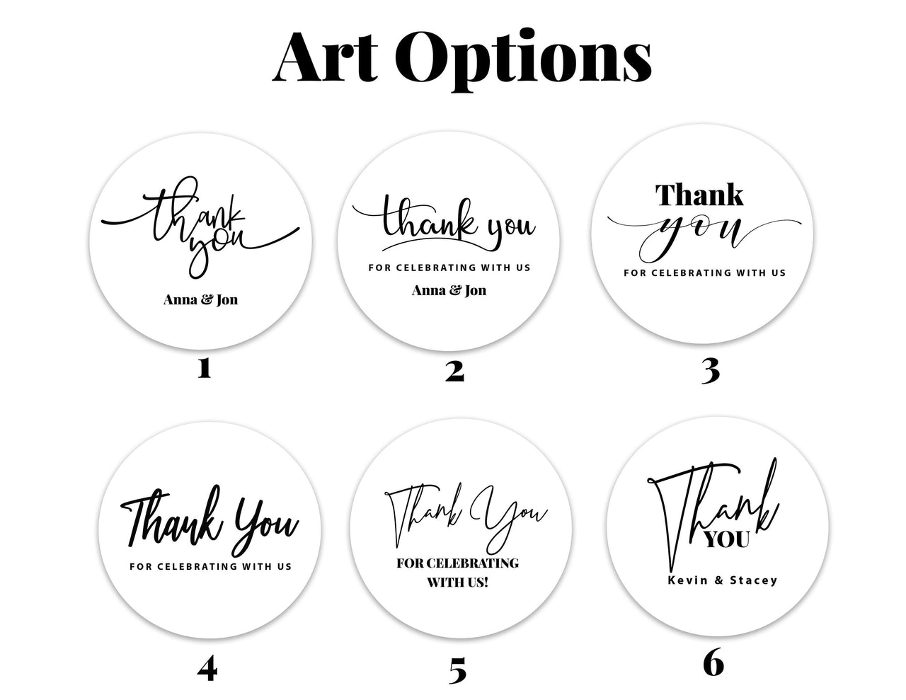 Personalized Wedding Thank you Favor Labels