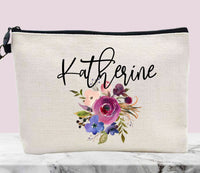 Thumbnail for Boho Feather Personalized Make Up Zipper Bag pouch