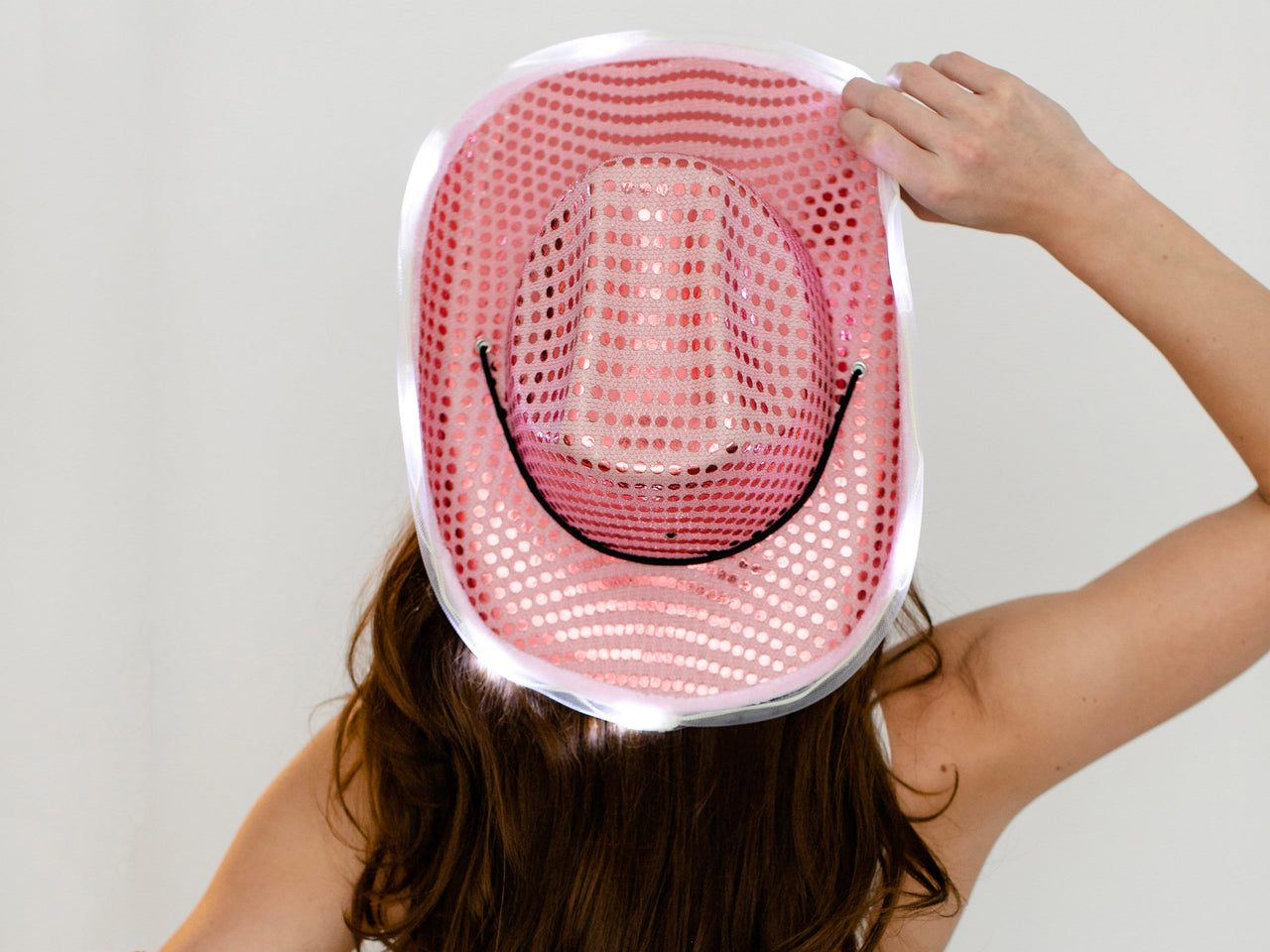 Cowgirl Hat w/ lights + Veil for bachelorette party