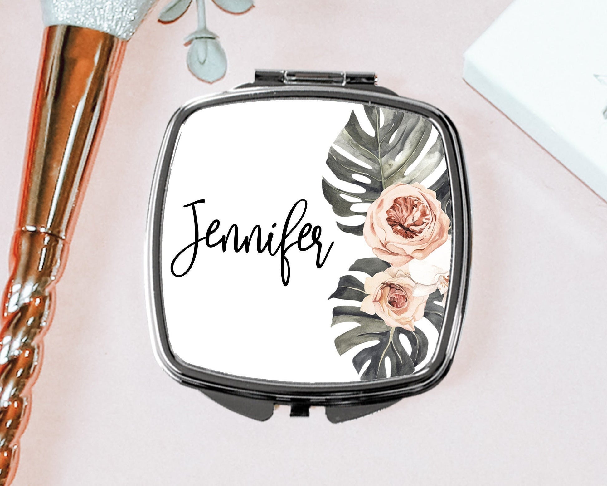 Personalized Bridesmaid Gifts compact mirrors