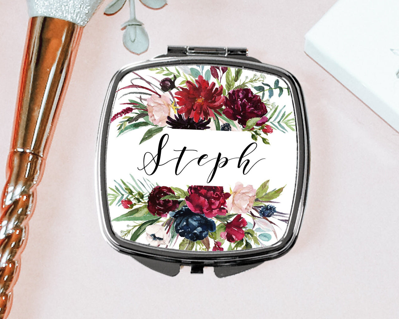 Personalized Bridesmaid Gifts compact mirrors