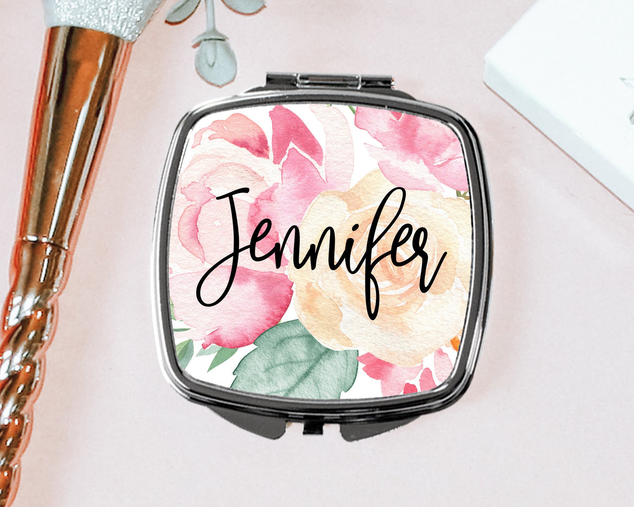 Personalized Bridesmaid Gifts compact mirrors