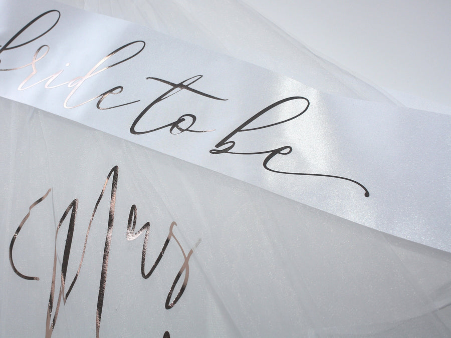Personalized Veil and sash for Future Mrs