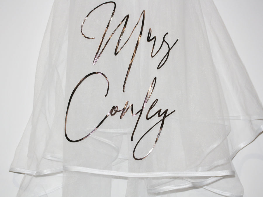 Personalized Veil and sash for Future Mrs