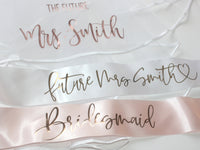 Thumbnail for Personalized Veil and sash for Future Mrs