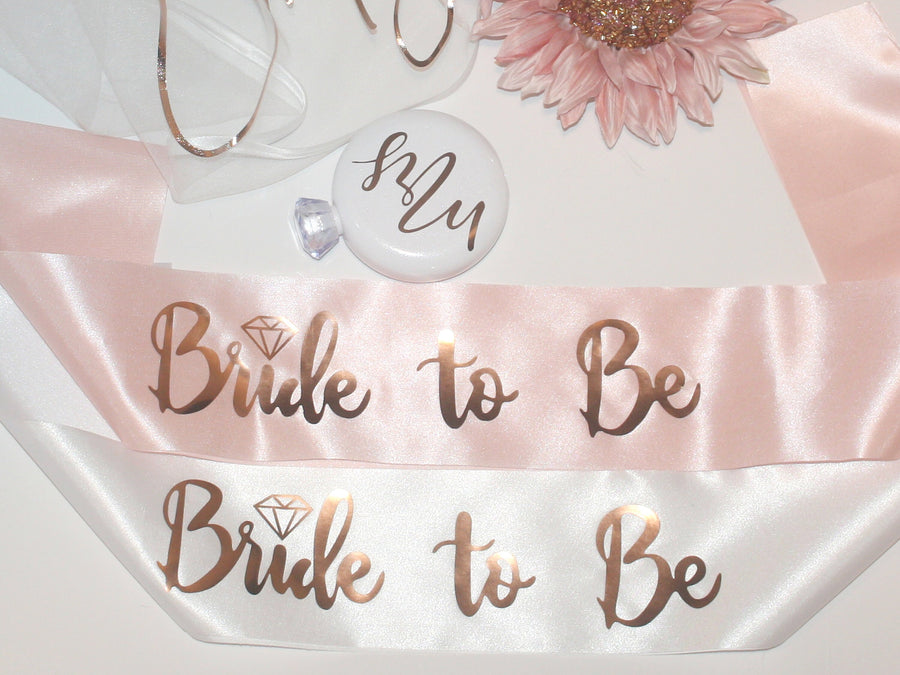 Bride to Be Sash and veil for bridal shower bachelorette party